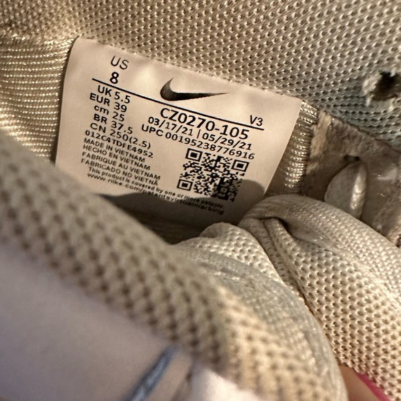 Nike Air Force 1 In White and Rattan size 8 - Picture 12 of 14